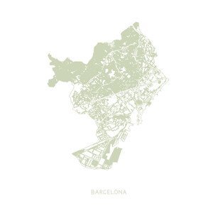 Mapa Barcelona, Studio Collection, (26.7 x 40 cm)