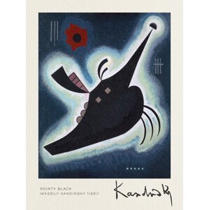 Obrazová reprodukce Pointy Black - Wassily Kandinsky, (30 x 40 cm)