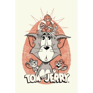 Umělecký tisk Tom a Jerry - 80s, (26.7 x 40 cm)
