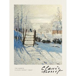 Obrazová reprodukce The Magpie - Claude Monet, (30 x 40 cm)