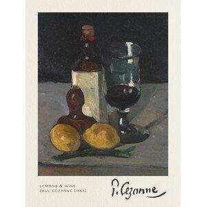 Obrazová reprodukce Lemons & Wine - Paul Cézanne, (30 x 40 cm)