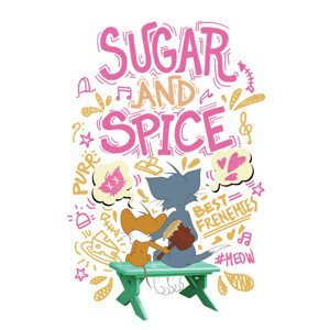Umělecký tisk Tom a Jerry - Sugar and Spice, (26.7 x 40 cm)