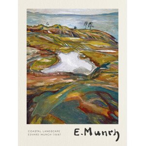 Obrazová reprodukce Coastal Landscape - Edvard Munch, (30 x 40 cm)