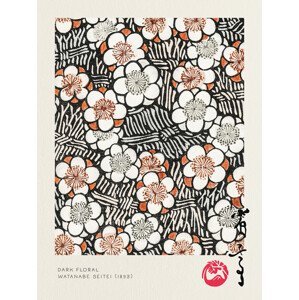 Obrazová reprodukce Dark Floral - Watanabe Seitei, (30 x 40 cm)