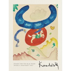 Obrazová reprodukce Design for the Blue Rider - Wassily Kandinsky, (30 x 40 cm)