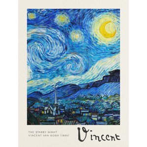 Obrazová reprodukce The Starry Night - Vincent van Gogh, (30 x 40 cm)