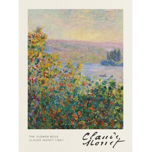 Obrazová reprodukce The Flower Beds - Claude Monet, (30 x 40 cm)