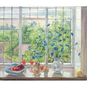 Easton, Timothy - Obrazová reprodukce Cornflowers and Kitchen Garden, (40 x 35 cm)