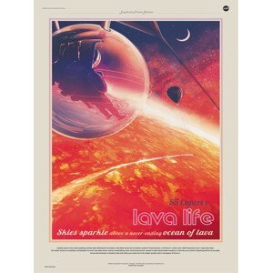 Obrazová reprodukce Lava Life (Retro Intergalactic Space Travel) NASA, (30 x 40 cm)