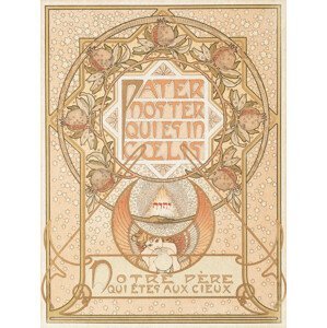 Obrazová reprodukce Pater Noster in Peach (Vintage Art Nouveau) - Alfons Mucha, (30 x 40 cm)