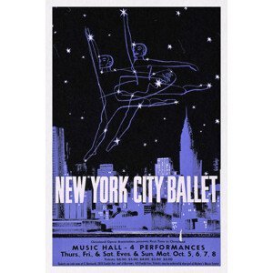Obrazová reprodukce New York City Ballet, 1960 (Vintage Theatre Production), (26.7 x 40 cm)