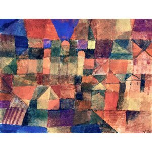 Obrazová reprodukce City with Three Domes - Paul Klee, (40 x 30 cm)