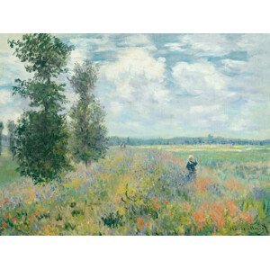 Obrazová reprodukce Poppy Fields near Argenteuil - Claude Monet, (40 x 30 cm)