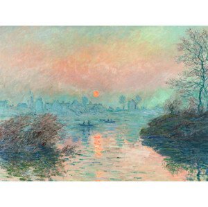 Obrazová reprodukce Setting Sun on the Seine - Claude Monet, (40 x 30 cm)