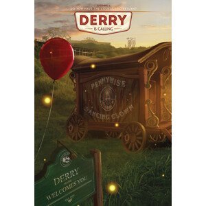 Umělecký tisk Derry - Dancing Clown, (26.7 x 40 cm)