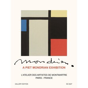 Obrazová reprodukce Illustration Special Edition Piet Mondrain Exhibition (No. 3027) - Piet Mondrian, (30 x 40 cm)