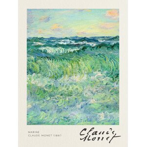 Obrazová reprodukce Marine - Claude Monet, (30 x 40 cm)