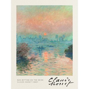 Obrazová reprodukce Sun Setting on the Seine - Claude Monet, (30 x 40 cm)