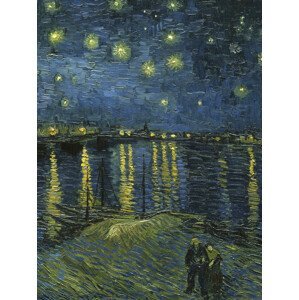 Obrazová reprodukce Starry Night over the Rhone (Portrait Edition) - Vincent van Gogh, (30 x 40 cm)