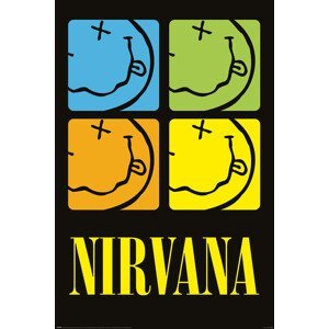 Plakát, Obraz - Nirvana - Smiley Squares, (61 x 91.5 cm)