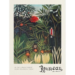 Obrazová reprodukce Monkeys & Parrot (In the Virgin Forest) - Henri Rousseau, (30 x 40 cm)