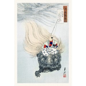 Obrazová reprodukce The Turtle Rider (Vintage Japandi) - Ogata Gekko, (26.7 x 40 cm)
