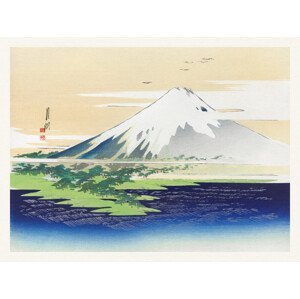 Obrazová reprodukce Fuji (Vintage Japandi Mountain Landscape) - Ogata Gekko, (40 x 30 cm)