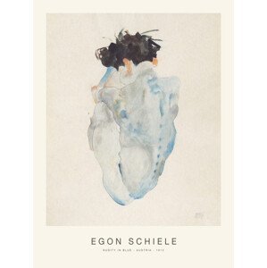 Obrazová reprodukce Nudity in Blue (Special Edition Nude) - Egon Schiele, (30 x 40 cm)