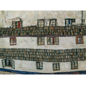 Obrazová reprodukce Windows in the Wall (Distressed Vintage House) - Egon Schiele, (40 x 30 cm)