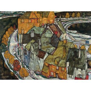 Obrazová reprodukce Island City (Crescent of Houses) - Egon Schiele, (40 x 30 cm)
