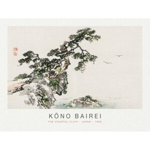 Obrazová reprodukce The Coastal Cliff (Special Edition Japandi) - Kōno Bairei, (40 x 30 cm)