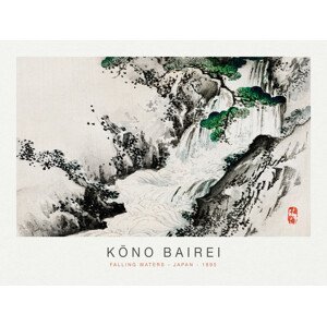 Obrazová reprodukce Falling Waters (Special Edition Japandi) - Kōno Bairei, (40 x 30 cm)