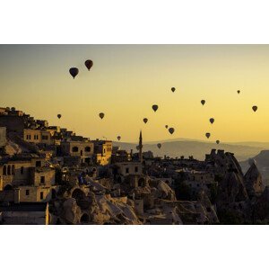 Umělecká fotografie Sunrise over Cappadocia, Yavuz Pancareken, (40 x 26.7 cm)