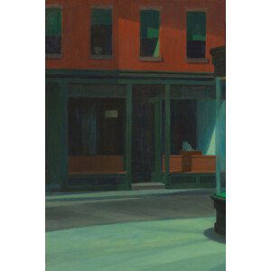 Obrazová reprodukce Nighthawks, Divided into Three (1 of 3) - Edward Hopper, (26.7 x 40 cm)