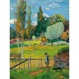Obrazová reprodukce A Walk in The Park (Vintage Landscape) - Paul Gauguin, (30 x 40 cm)