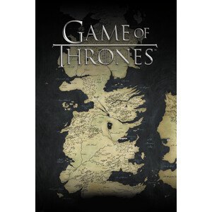 Umělecký tisk Game of Thrones - Westeros map, (26.7 x 40 cm)