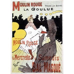 Toulouse-Lautrec, Henri de - Obrazová reprodukce Poster for Moulin Rouge and La Goulue, (30 x 40 cm)