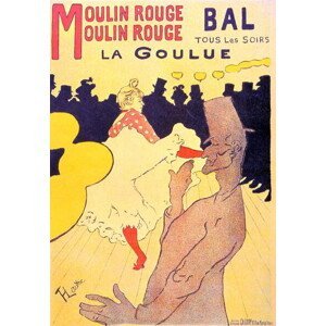 Toulouse-Lautrec, Henri de - Obrazová reprodukce Moulin Rouge, Paris 1891, (26.7 x 40 cm)