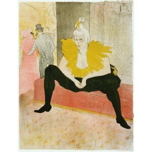 Toulouse-Lautrec, Henri de - Obrazová reprodukce Seated Clowness (Mademoiselle Cha-u-ka-o), (30 x 40 cm)