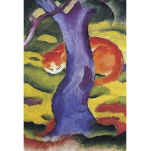 Marc, Franz - Obrazová reprodukce Cat behind tree, (26.7 x 40 cm)