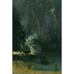 Obrazová reprodukce Nocturne in Black & Gold (The Fallen Rocket) - James McNeill Whistler, (26.7 x 40 cm)