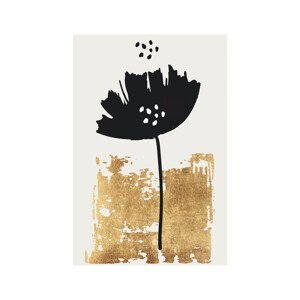 Plakát, Obraz - Kubistika - Black poppy, (40 x 60 cm)