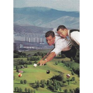Bodart, Florent - Obrazová reprodukce Billiards with good friends, 2020, (30 x 40 cm)