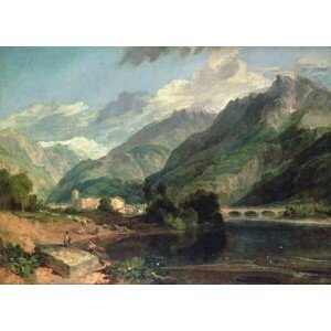 Turner, Joseph Mallord William - Obrazová reprodukce Bonneville, Savoy with Mont Blanc, (40 x 30 cm)