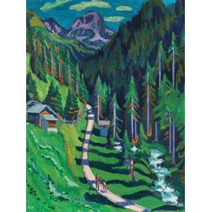 Obrazová reprodukce Mountain Landscape (A Path Through the Hills and Trees) - Ernst Ludwig Kirchner, (30 x 40 cm)