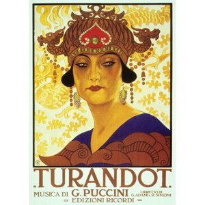 Hohenstein, Adolfo - Obrazová reprodukce Cover by Anon of score of opera Turandot by Giacomo Puccini, 1926, (30 x 40 cm)