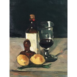 Obrazová reprodukce Still Life with Bottle, Glass & Lemons (Vintage Kitchen) - Paul Cézanne, (30 x 40 cm)