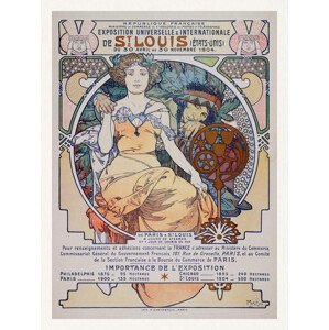 Obrazová reprodukce Universal And International Exhibition Of St. Louis (Vintage Art Nouveau) - Alfons / Alphonse Mucha, (30 x 40 cm)