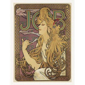 Obrazová reprodukce Job, Cigarette Paper Advert (Vintage Art Nouveau) - Alfons / Alphonse Mucha, (30 x 40 cm)