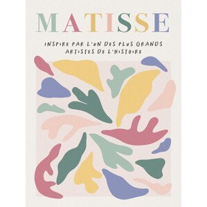 Obrazová reprodukce Danish Pastel Cut Out Abstract Pattern (3/3) - Henri Matisse Inspiré, (30 x 40 cm)